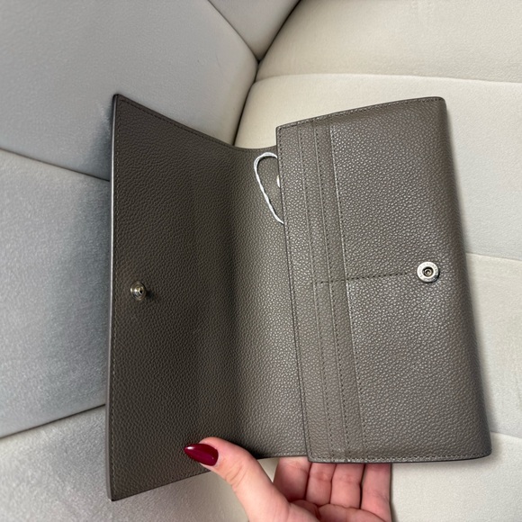 Yves Saint Laurent Taupe Leather Clutch - Picture 3 of 6